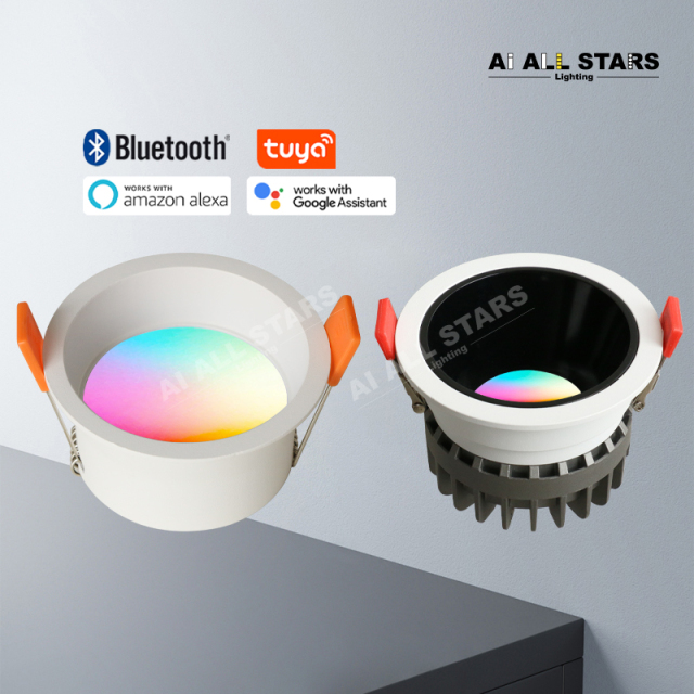 rgb recessed lighting in the ceiling
