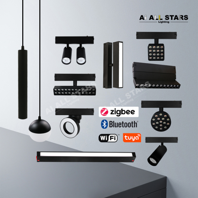 220V tuya smart magnetic track light system