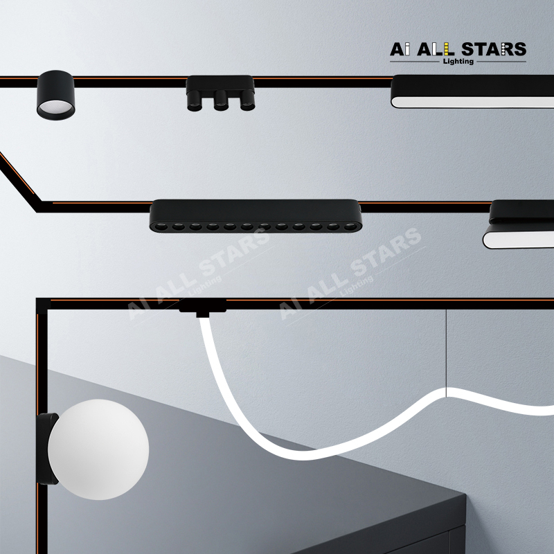6W ultra-thin magnetic track linelight