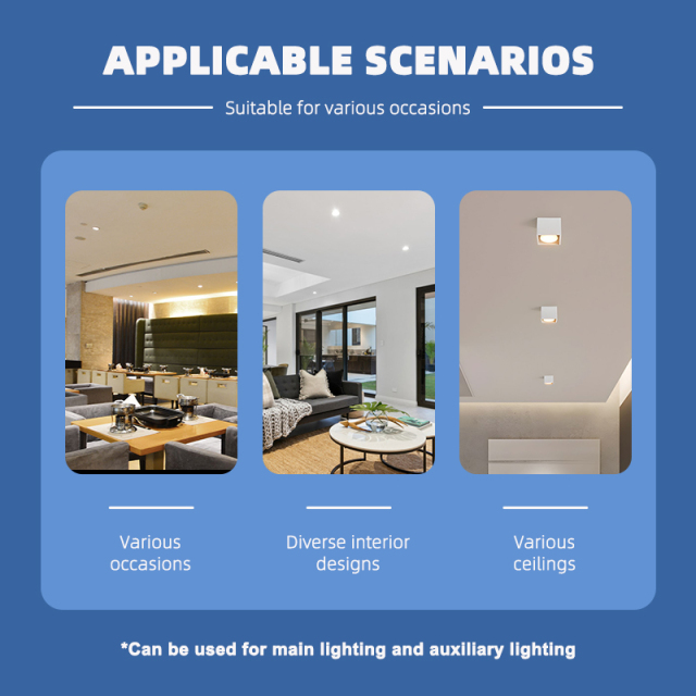Commercial Ceiling Surface Mounted GX53 Downlight Housing
