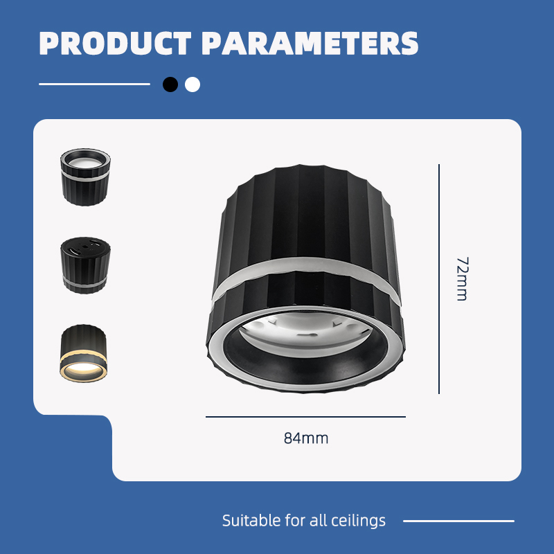 Commercial Ceiling Surface Mounted GX53 Downlight Housing