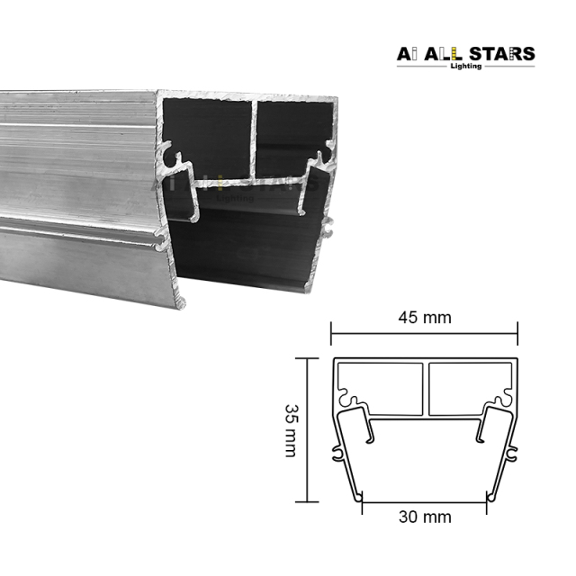 AS-D16 Seamless Ceiling Light Strip Stretch Ceiling Profile