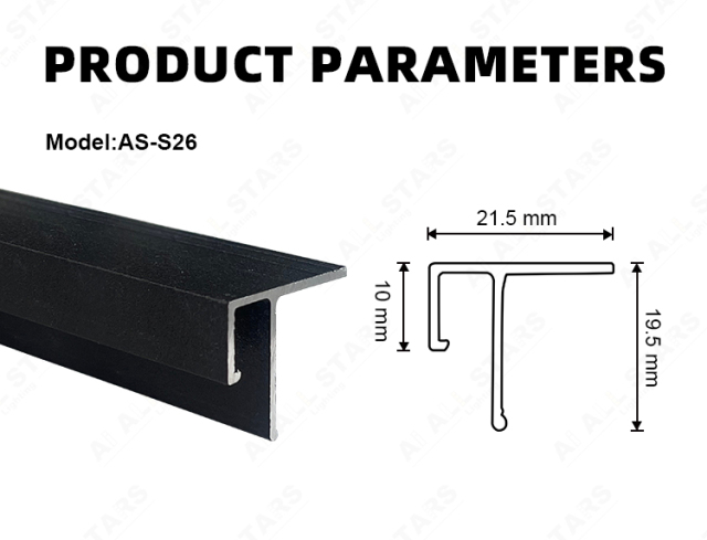 AS-S26 Hotel Seamless Ceiling Wall Stretch Ceiling Profile