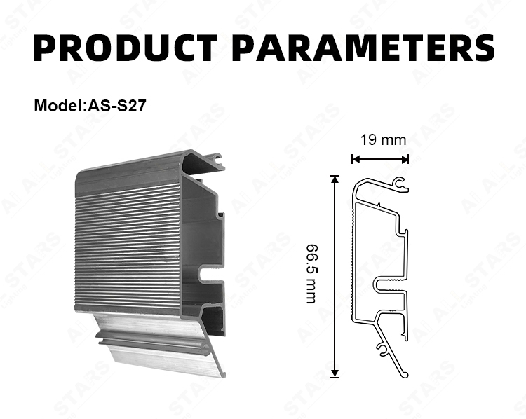AS-S27 Custom Easy Install Wall Stretch Ceiling Profile