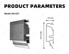 AS-S27 Custom Easy Install Wall Stretch Ceiling Profile