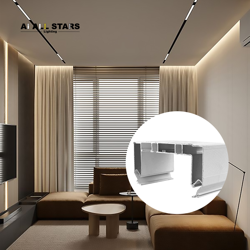 Durable Curtain Stretch Ceiling Profile 