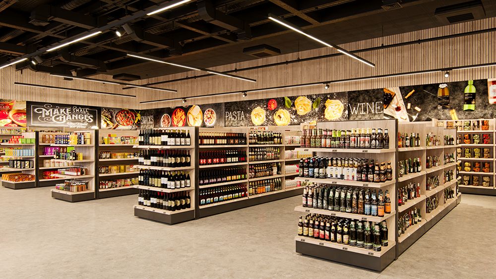 Flexible adjustable supermarket track lights