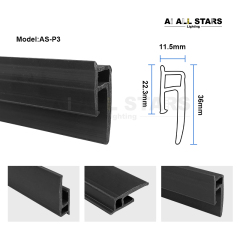 AS-P3 Pvc Stretch Ceiling Profile For Villa Seamless Ceiling