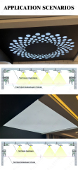 AS-P3 Pvc Stretch Ceiling Profile For Villa Seamless Ceiling