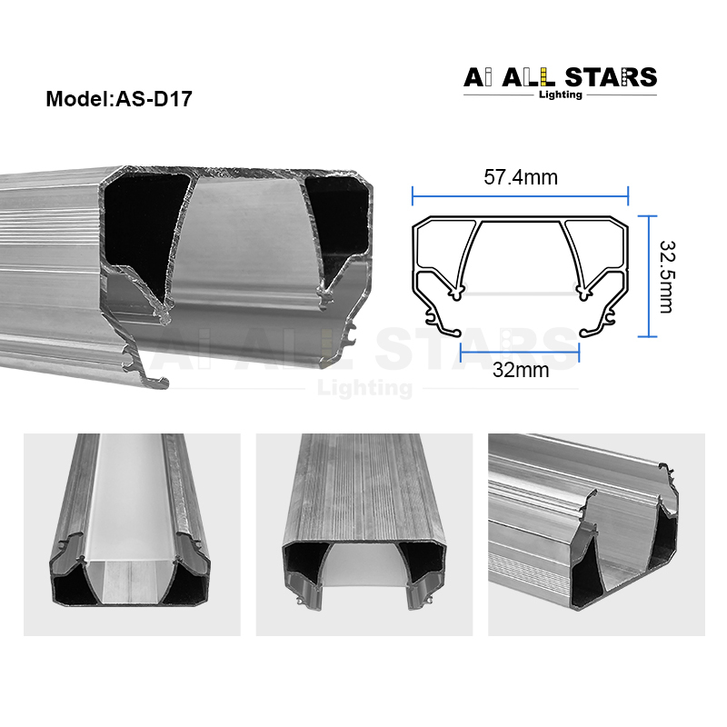 simple style led stretch ceiling aluminum profile design