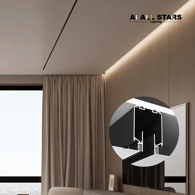 Slotted Linear Diffuser for seamless stretch ceiling