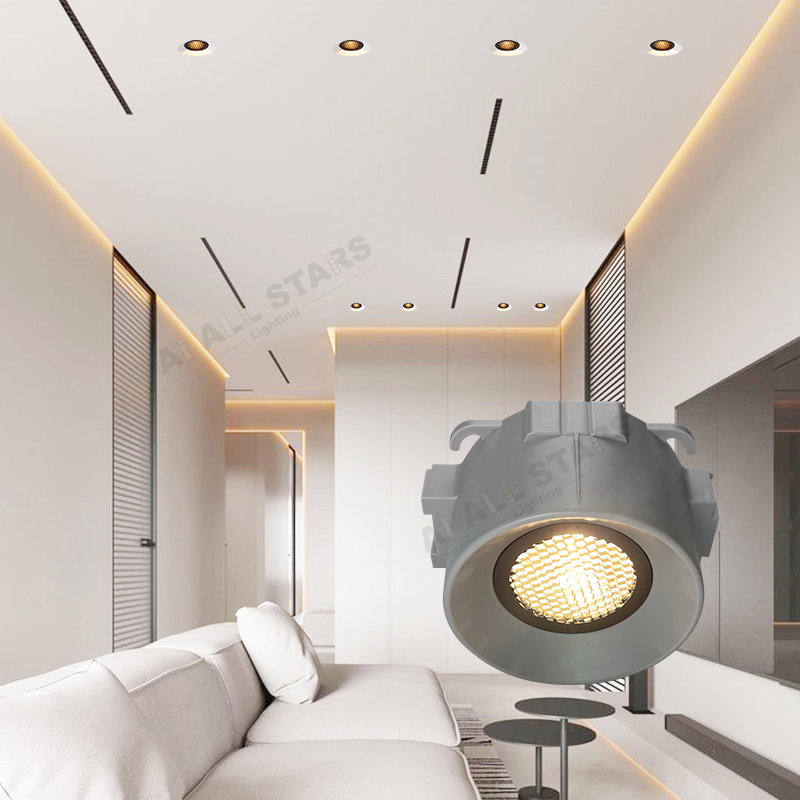 anti-glare recessed downlights for stretch ceiling 