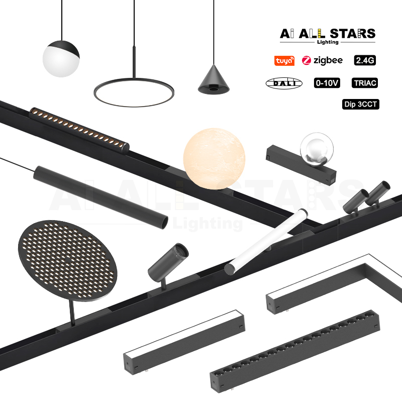 Global General Use L Poles 4wire Magnetic Track Light