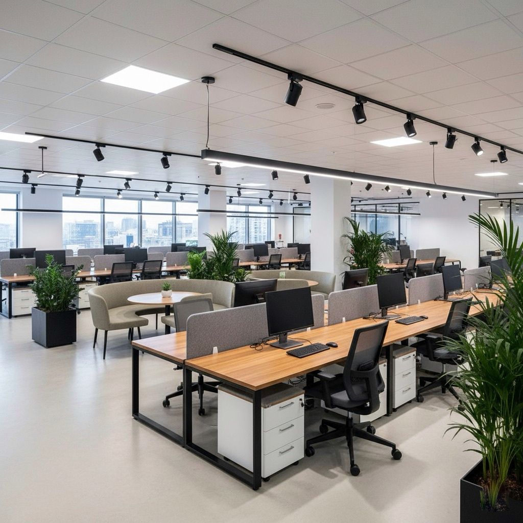 High CRI flexible adjustable office track lighting