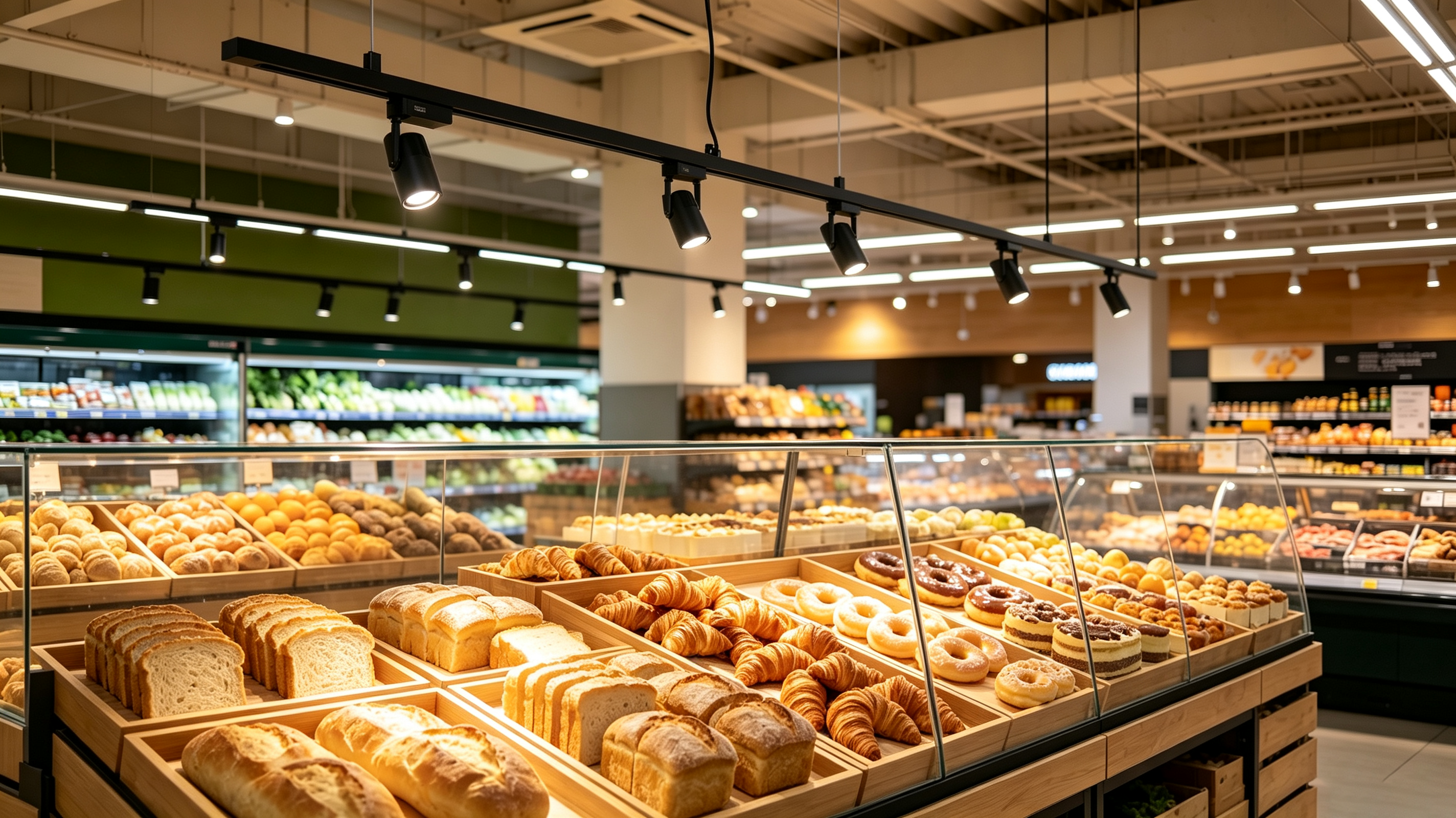 Baking area energy saving Supermarket track lighting