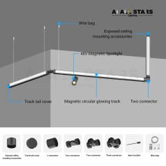 DIY Layout 48V Magnetic Circular Glowing Track Wholesale