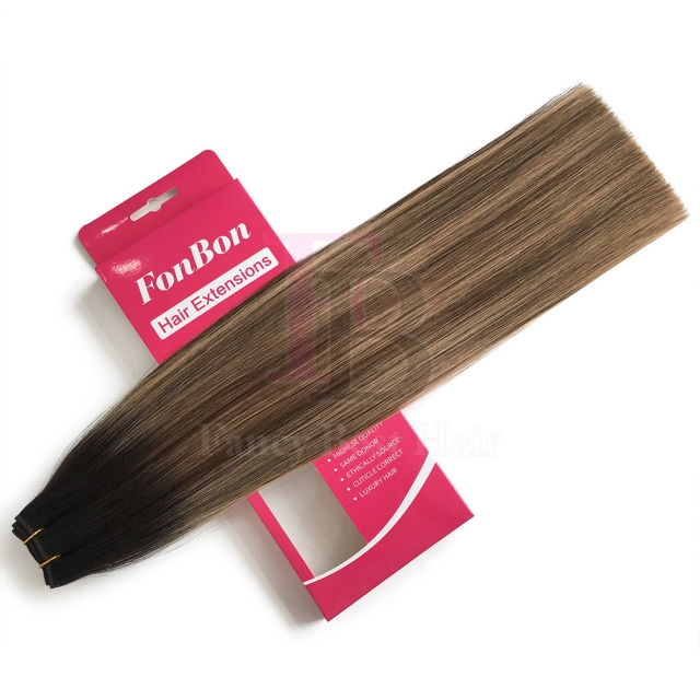 #T2-4/27 Rooted Balayage Machine Weft