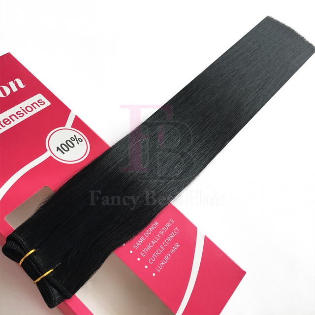 #1 Jet Black Machine Weft Hair