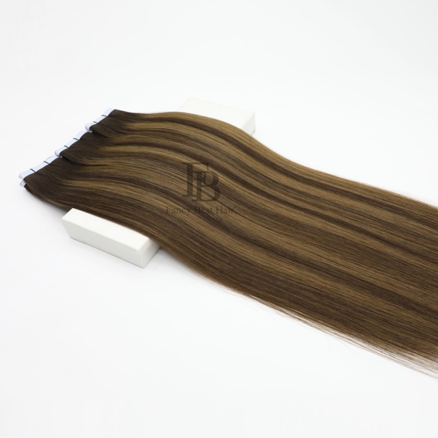 #T2-2/6 Rooted Balayage- Genius Tape in Weft
