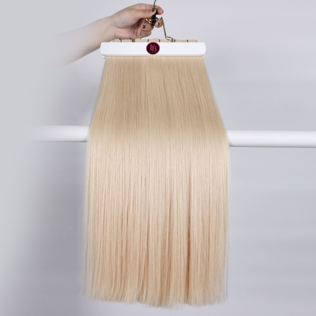 #60A Platinum Blonde tape in hair extension 