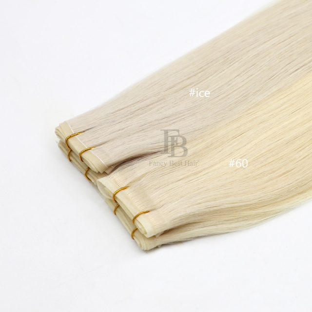 # Ice Blonde Flat Weft Hair Extensions