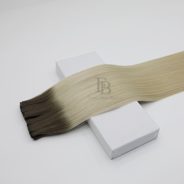 #T7-M60/ice  Rooted Balayage-  Fancy Weft