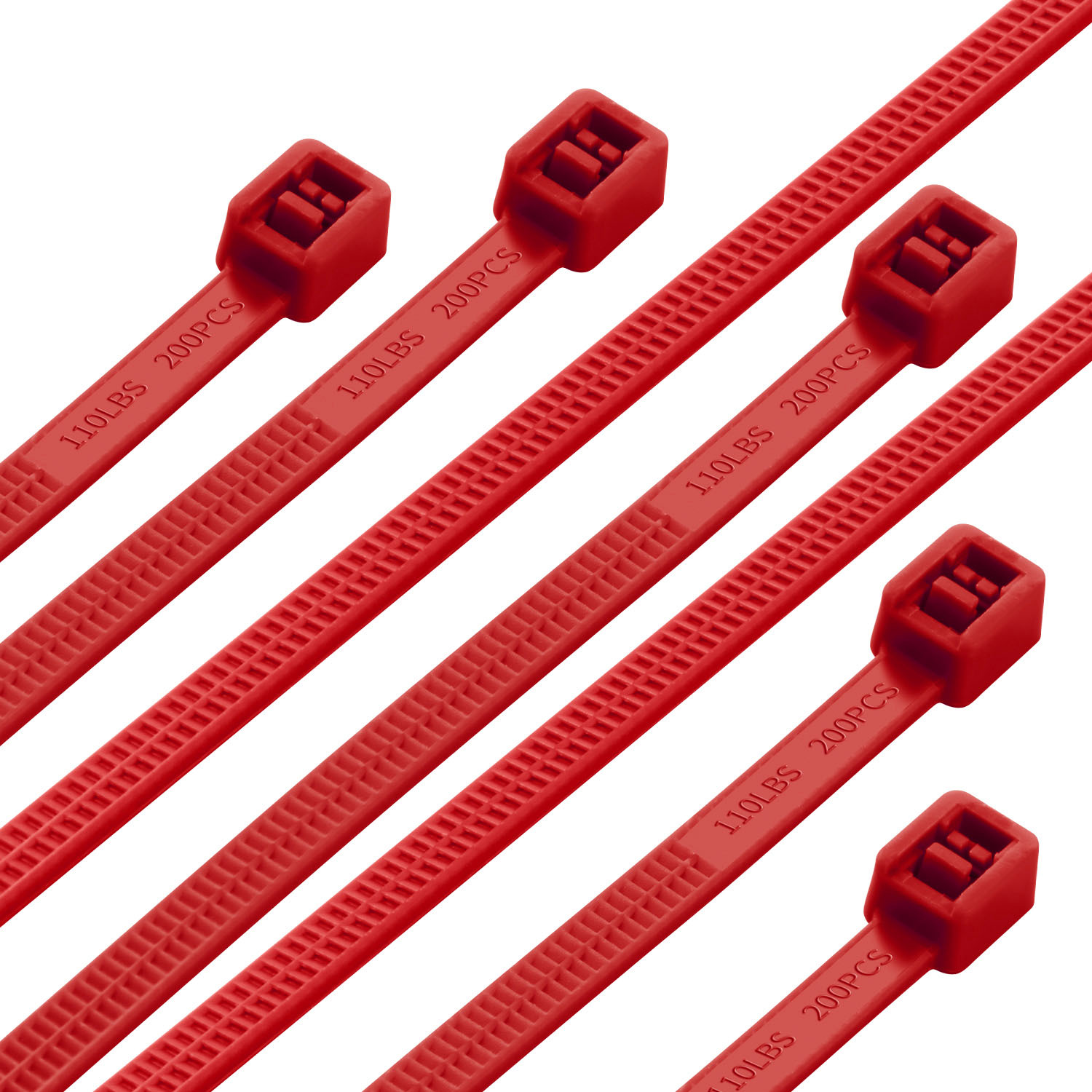 20 inch,Brown Heavy Duty Zip Ties - Dual Sided Teethed (200 /Pack), 110lbs