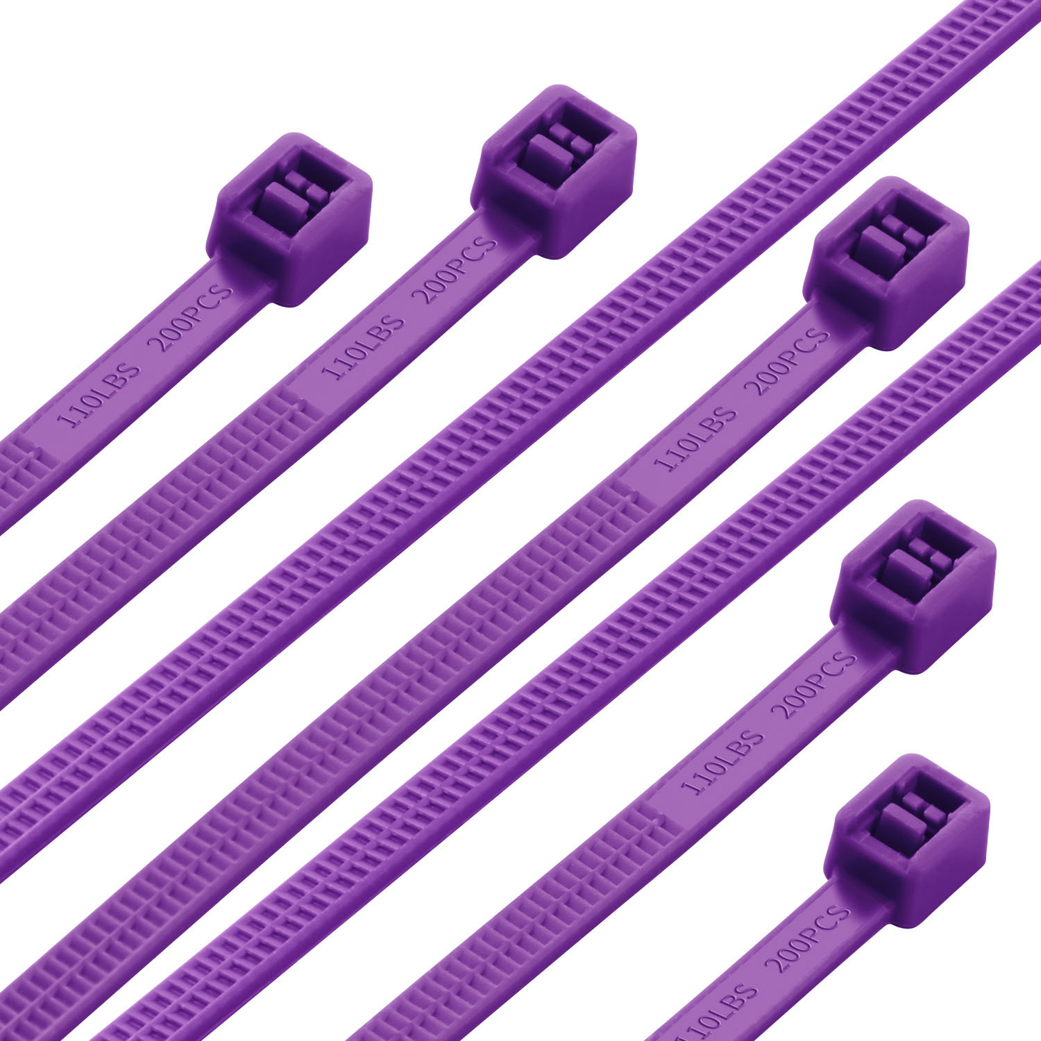 20 inch,Brown Heavy Duty Zip Ties - Dual Sided Teethed (200 /Pack), 110lbs