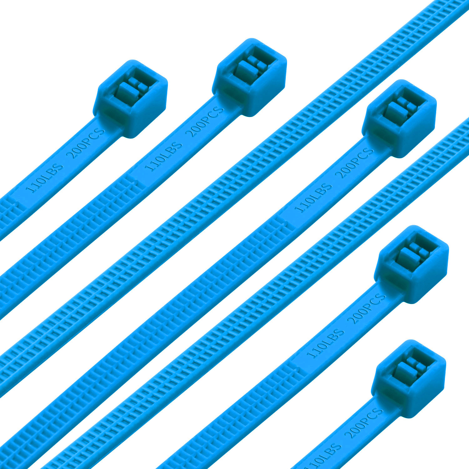 20 inch,Brown Heavy Duty Zip Ties - Dual Sided Teethed (200 /Pack), 110lbs