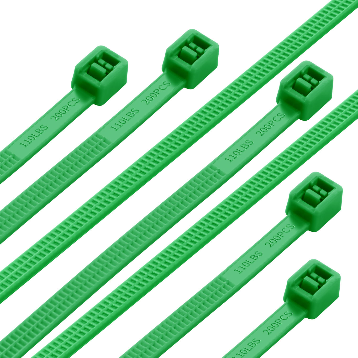 20 inch,Brown Heavy Duty Zip Ties - Dual Sided Teethed (200 /Pack), 110lbs