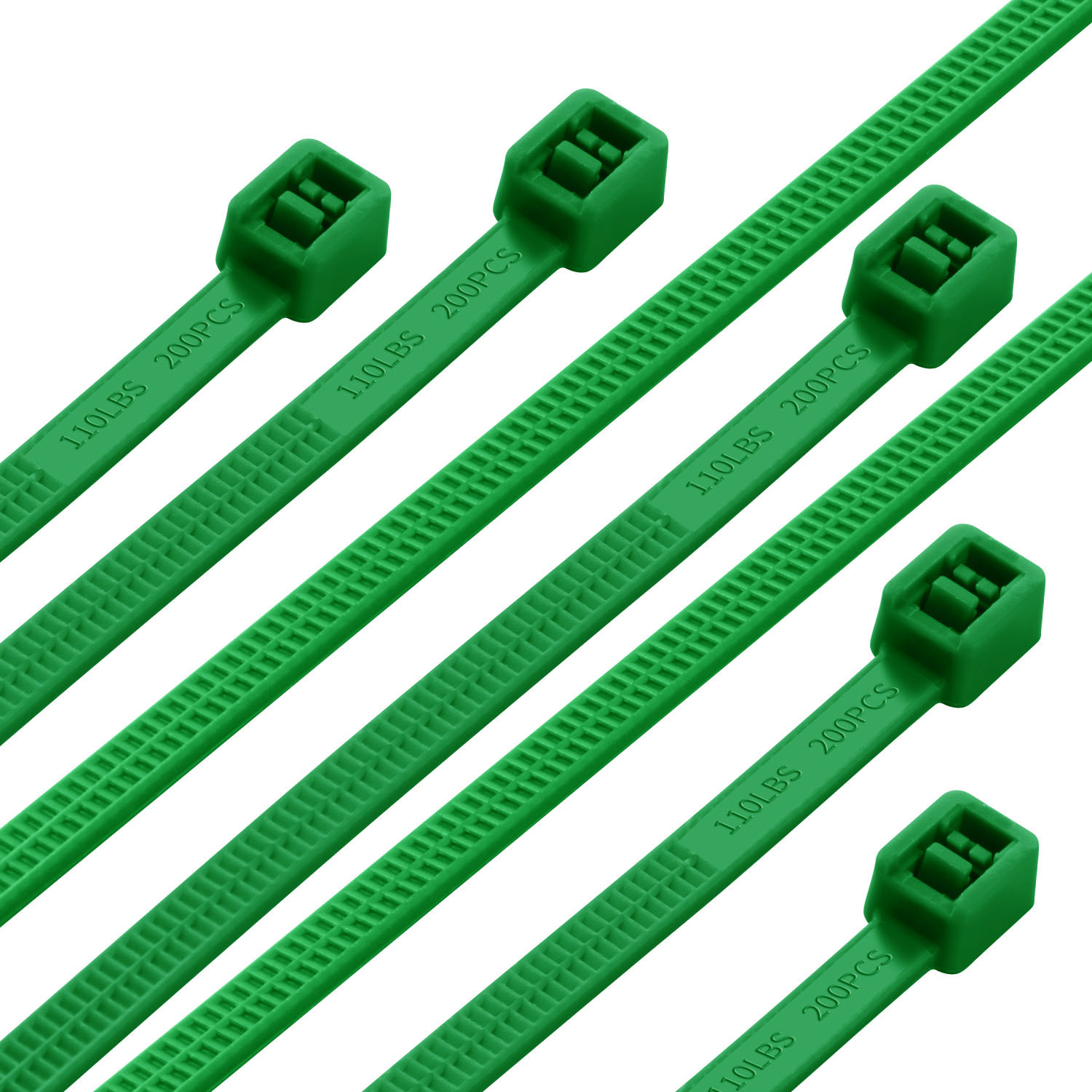 20 inch,Brown Heavy Duty Zip Ties - Dual Sided Teethed (200 /Pack), 110lbs