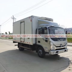 11.Foton Ollin Express Dewei 150-horsepower blue-licensed refrigerated truck Standard container 4.2-meter refrigerated truck