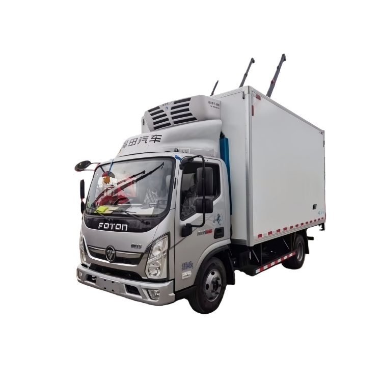 10. Foton Aoling Jietun 150hp Refrigerated Truck, equipped with a wide-body cab — 4.2m Van-Type Cold Chain Vehicle