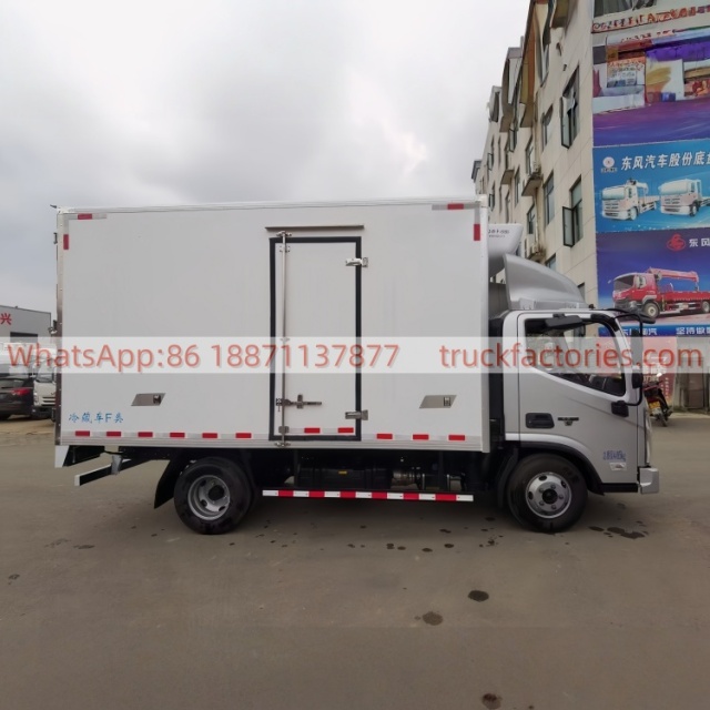10. Foton Aoling Jietun 150hp Refrigerated Truck, equipped with a wide-body cab — 4.2m Van-Type Cold Chain Vehicle