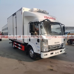 ISUZU box-type cold chain truck, refrigerated truck, frozen food truck, mobile refrigerator truck