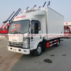 ISUZU box-type cold chain truck, refrigerated truck, frozen food truck, mobile refrigerator truck