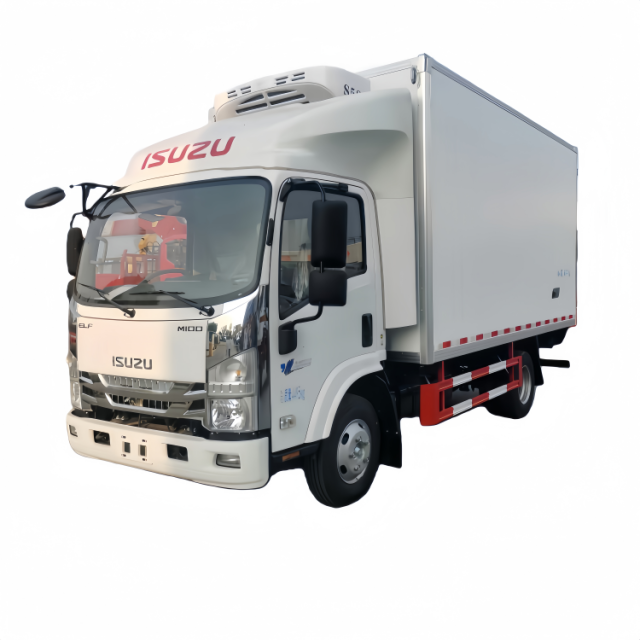 ISUZU box-type cold chain truck, refrigerated truck, frozen food truck, mobile refrigerator truck