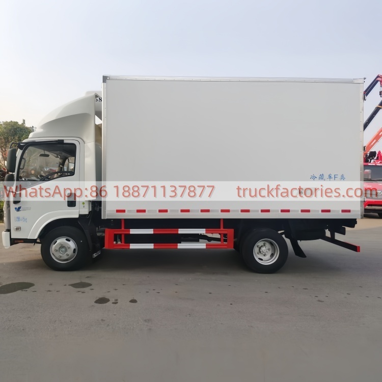 ISUZU box-type cold chain truck, refrigerated truck, frozen food truck, mobile refrigerator truck