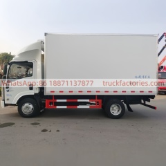 ISUZU box-type cold chain truck, refrigerated truck, frozen food truck, mobile refrigerator truck