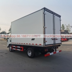 ISUZU box-type cold chain truck, refrigerated truck, frozen food truck, mobile refrigerator truck