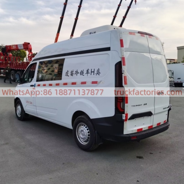 JMC Ford Van Vaccine Cold Chain Refrigerated Truck Frozen Transport Vehicle Cold Chain Distribution Insulated Transport Vehicle