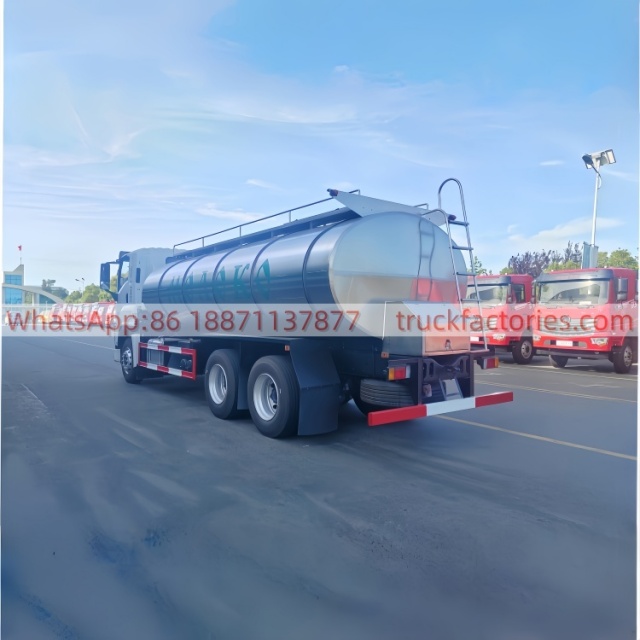 Large Isuzu Fresh Milk Transfer Vehicle, 15000L Sealed Pollution-Proof Milk Tank Transport Truck