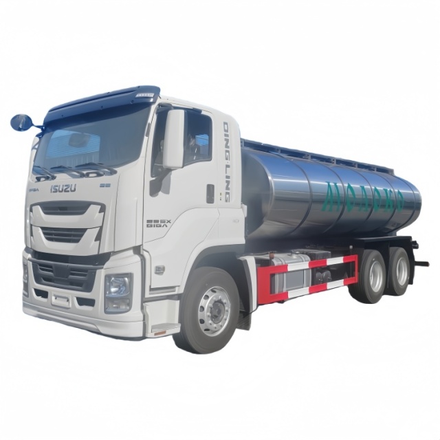 Large Isuzu Fresh Milk Transfer Vehicle, 15000L Sealed Pollution-Proof Milk Tank Transport Truck