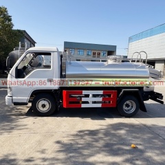 Foton 2000L Milk Tank Transport Truck, Food-grade Stainless Steel Fresh Milk Transport Vehicle