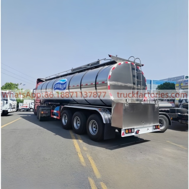 Heavy-Duty Fresh Milk Transport Semi-Tanker with Multi-Compartment Partitioning, Anti-Surge and Thermal Insulation