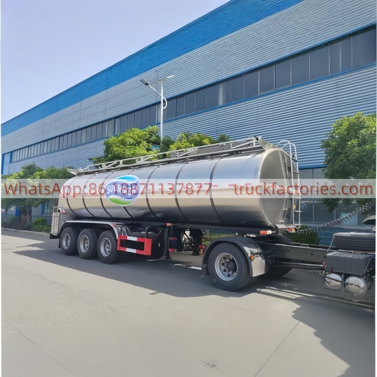Heavy-Duty Fresh Milk Transport Semi-Tanker with Multi-Compartment Partitioning, Anti-Surge and Thermal Insulation