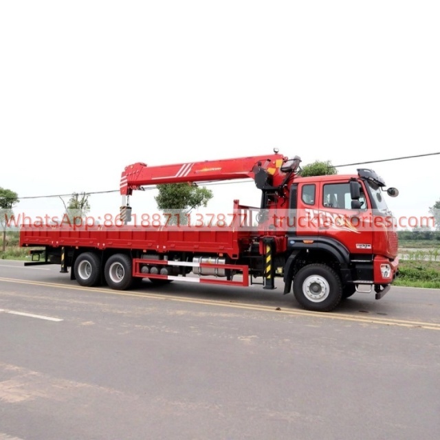 6.重汽三一14吨5节臂后八轮随车起重卡车