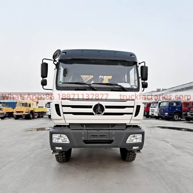 6×4折臂吊马槽货箱重汽\北奔随车起重卡车