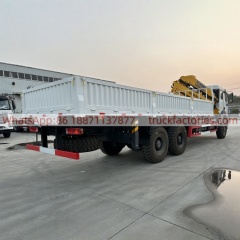6×4折臂吊马槽货箱重汽\北奔随车起重卡车