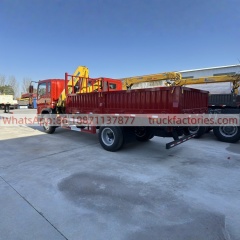 HOWO Crane Truck, Lorry-mounted Crane Truck, Folding Boom Crane, Flatbed Lorry-mounted Crane Truck
